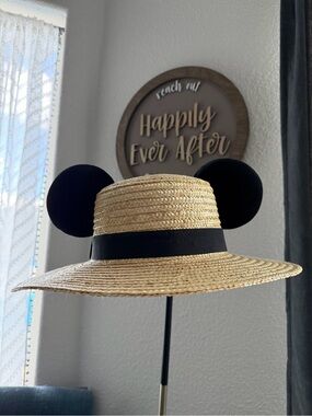 Mickey Ears Sun Beach Cruise Straw Hat